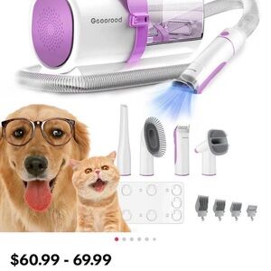 Goorood Pet Grooming Vacuum Kit in Purple and White